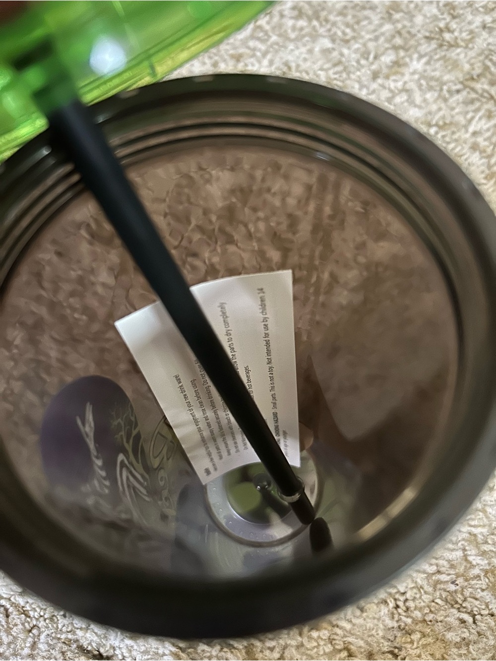 Beetlejuice Green Black Tumbler Cup - Picture 3 of 3